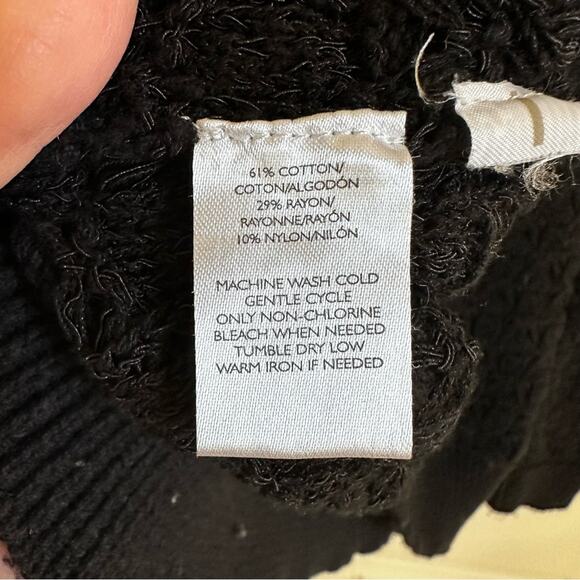 Loft women’s sweater small black long sleeve - Picture 5 of 8